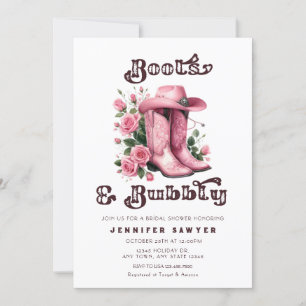 Rustikales Country Western Cowboy Brautparty Einladung