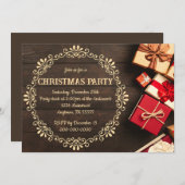 Rustikales Country Western Weihnachtsabend Party Einladung (Vorne/Hinten)