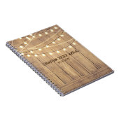 Rustikales Country Western Wood & Lights Journal Notizblock (Rechte Seite)