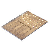 Rustikales Country Western Wood & Lights Journal Notizblock (Linke Seite)