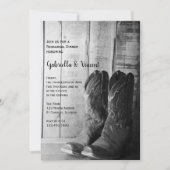 Rustikales Cowboy Boots Hochzeit Probe Dinner Einladung (Vorderseite)