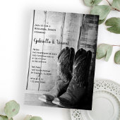 Rustikales Cowboy Boots Hochzeit Probe Dinner Einladung