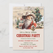 Rustikales Cowboy Weihnachts-Party Einladung (Vorderseite)