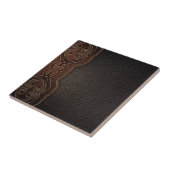 Rustikales Cowboymodebraun-Westernland Fliese (Seite)