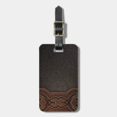 Rustikales Cowboymodebraun-Westernland Gepäckanhänger (Vorderseite vertikal)