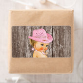 Rustikales Cowgirl Baby Dusche Wasser Flasche Etik (Insitu)