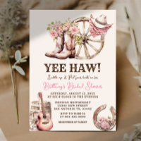 Rustikales Cowgirl Boot Floral Western Brautparty