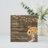 Rustikales Cowgirl Boots Brautparty Einladung (Stehend Vorderseite)