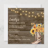 Rustikales Cowgirl Boots Brautparty Einladung (Vorderseite)