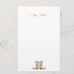 Rustikales Cowgirl Boots Country Correspondence Briefpapier