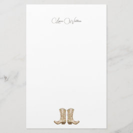 Rustikales Cowgirl Boots Country Correspondence Briefpapier