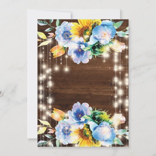 Rustikales Cowgirl Boots Floral Baby Shower Einladung (Rückseite)