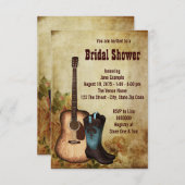 Rustikales Cowgirl-Brautparty Einladung (Vorne/Hinten)