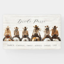 Rustikales Cowgirl Bride Posse Junggeselinnen-Absc
