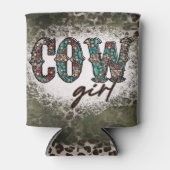 Rustikales Cowgirl Grunge grün Dosenkühler (Vorderseite)