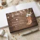 Rustikales Cowgirl Stiefel Brautparty Gästebuch