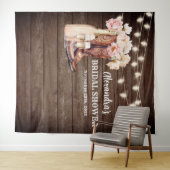 Rustikales Cowgirl Stiefel Bubbly BRAUTPARTY Hinte Wandteppich (Beispiel (Horizontal))