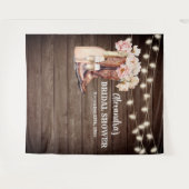 Rustikales Cowgirl Stiefel Bubbly BRAUTPARTY Hinte Wandteppich (Vorderseite (Horizontal))