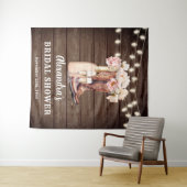 Rustikales Cowgirl Stiefel Bubbly BRAUTPARTY Hinte Wandteppich (Beispiel (Horizontal))