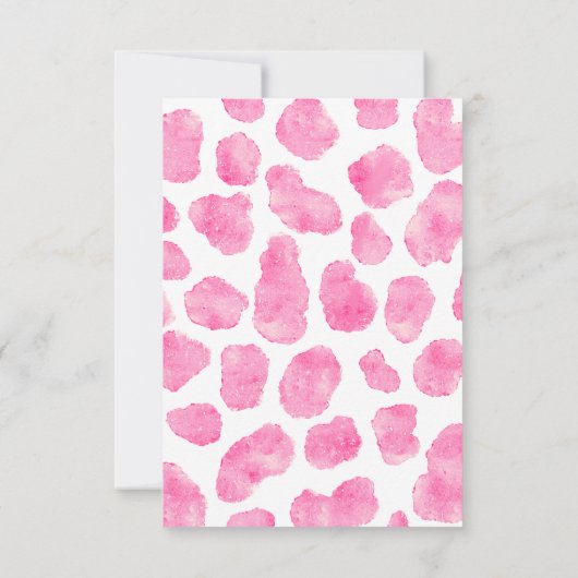 Rustikales Cowgirl Western Rosa Kuh Babydusche Dankeskarte (Rückseite)