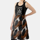 Rustikales Cowhide-Muster Funny Men Grilling Schürze (InSitu)