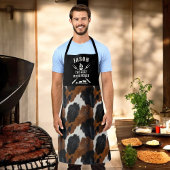 Rustikales Cowhide-Muster Funny Men Grilling Schürze