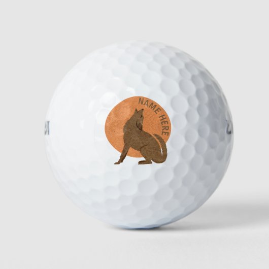 Rustikales Coyote Südwest Personalisiertes Geschen Golfball (Vorderseite)