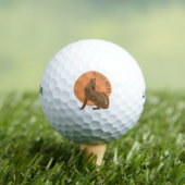 Rustikales Coyote Südwest Personalisiertes Geschen Golfball (Insitu T-Shirt)