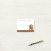 Rustikales Coyote Südwestleder Personalisiert Post-it Klebezettel (Auf Schreibtisch)