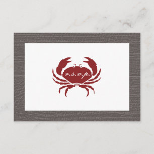 Rustikales Crab Wedding RSVP