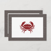 Rustikales Crab Wedding RSVP (Vorne/Hinten)