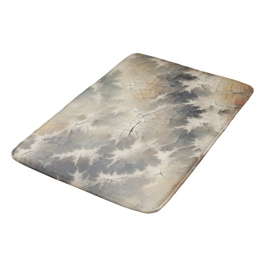 Rustikales Crackle Abstrakt Badematte (Schrägansicht)