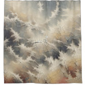 Rustikales Crackle Abstrakt Duschvorhang (Vorderseite)