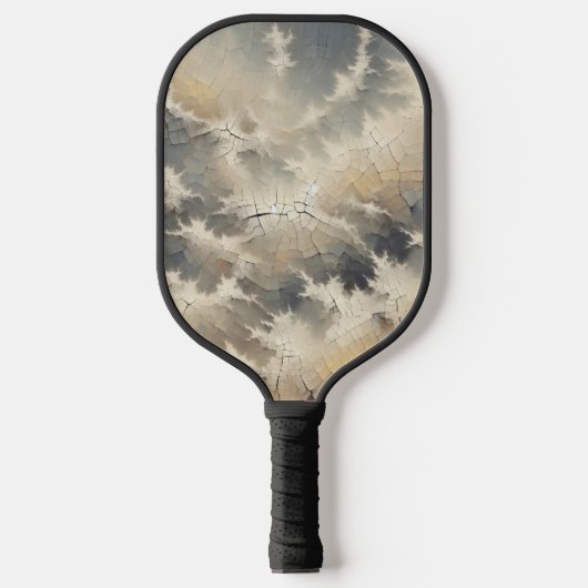 Rustikales Crackle Abstrakt Pickleball Schläger (Vorderseite)