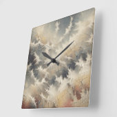 Rustikales Crackle Abstrakt Quadratische Wanduhr (Winkel)
