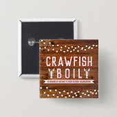 Rustikales Crawfish Boil Abschluss Wiedersehen Par Button (Vorne & Hinten)