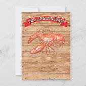 Rustikales Crawfish Boil Party Poster Einladungen (Rückseite)