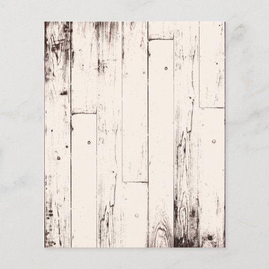 Rustikales Cremehl-Holz-Hochzeitsstich-Foto Save t (Rückseite)