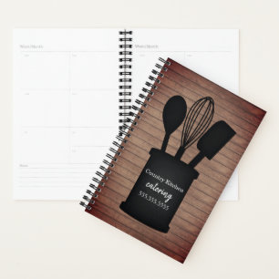 Rustikales Crock Wood Caterer Restaurant Business Planer