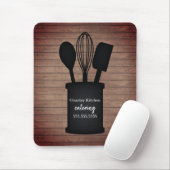 Rustikales Crock Wood Caterer Restaurant Küche Mousepad (Mit Mouse)