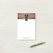 Rustikales Crock Wood Catering Restaurant Küche Post-it Klebezettel (Auf Schreibtisch)