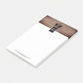 Rustikales Crock Wood Catering Restaurant Küche Post-it Klebezettel (angewinkelt)