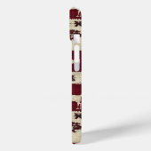 Rustikales Cross-Stitch Patchwork | Folk Holiday M Case-Mate iPhone Hülle (Rückseite / Links)