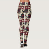 Rustikales Cross-Stitch Patchwork | Folk Holiday M Leggings (Rückseite)