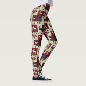 Rustikales Cross-Stitch Patchwork | Folk Holiday M Leggings (Rechts)