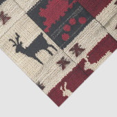 Rustikales Cross-Stitch Patchwork | Folk Holiday M Seidenpapier (Detail)