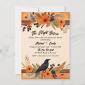 Rustikales Crow Fall Boho Probe Abendessen Einladung (Vorderseite)