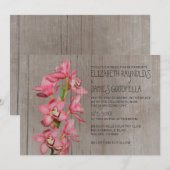 Rustikales Cymbidium Einladung (Vorne/Hinten)