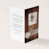 Rustikales Daisy and Horse Bit Beerdigung Gedenkge Visitenkarten (Vorderseite)