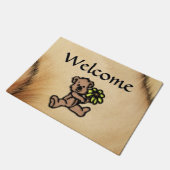 Rustikales Daisy Bar Design Fußmatte (Schrägansicht)